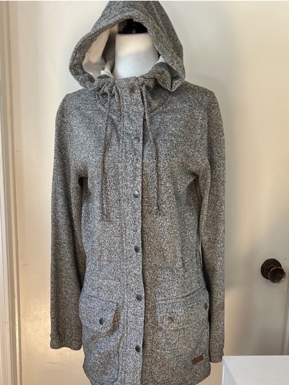 Roots • Women’s XS • Hooded Zipper & Button-Up Jacket • Heather Gray